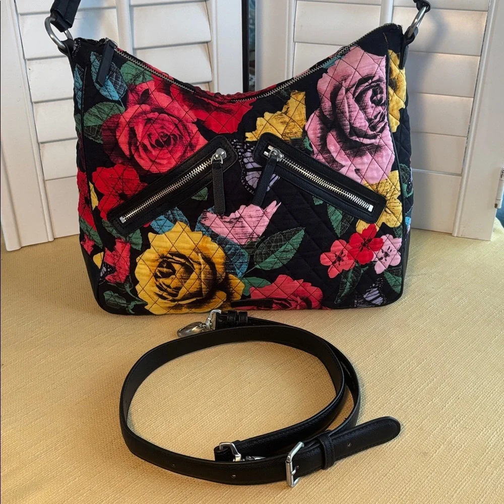Vera Bradley Havana Rose Retired Vivian Hobo Shoulder Bag Purse